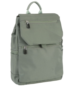 Nylon Flap Backpack GLM-0113 GRAY
